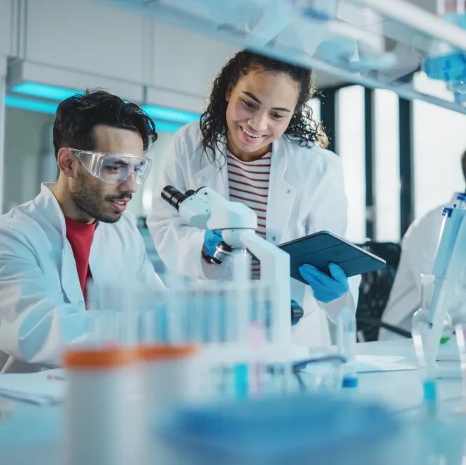 lab workers